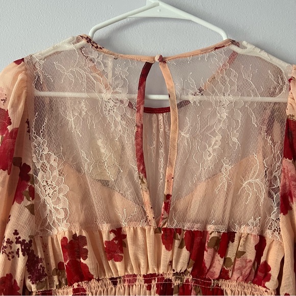 NWT Free People Daphne Cropped Smocked Romantic Blouse - Picture 9 of 15
